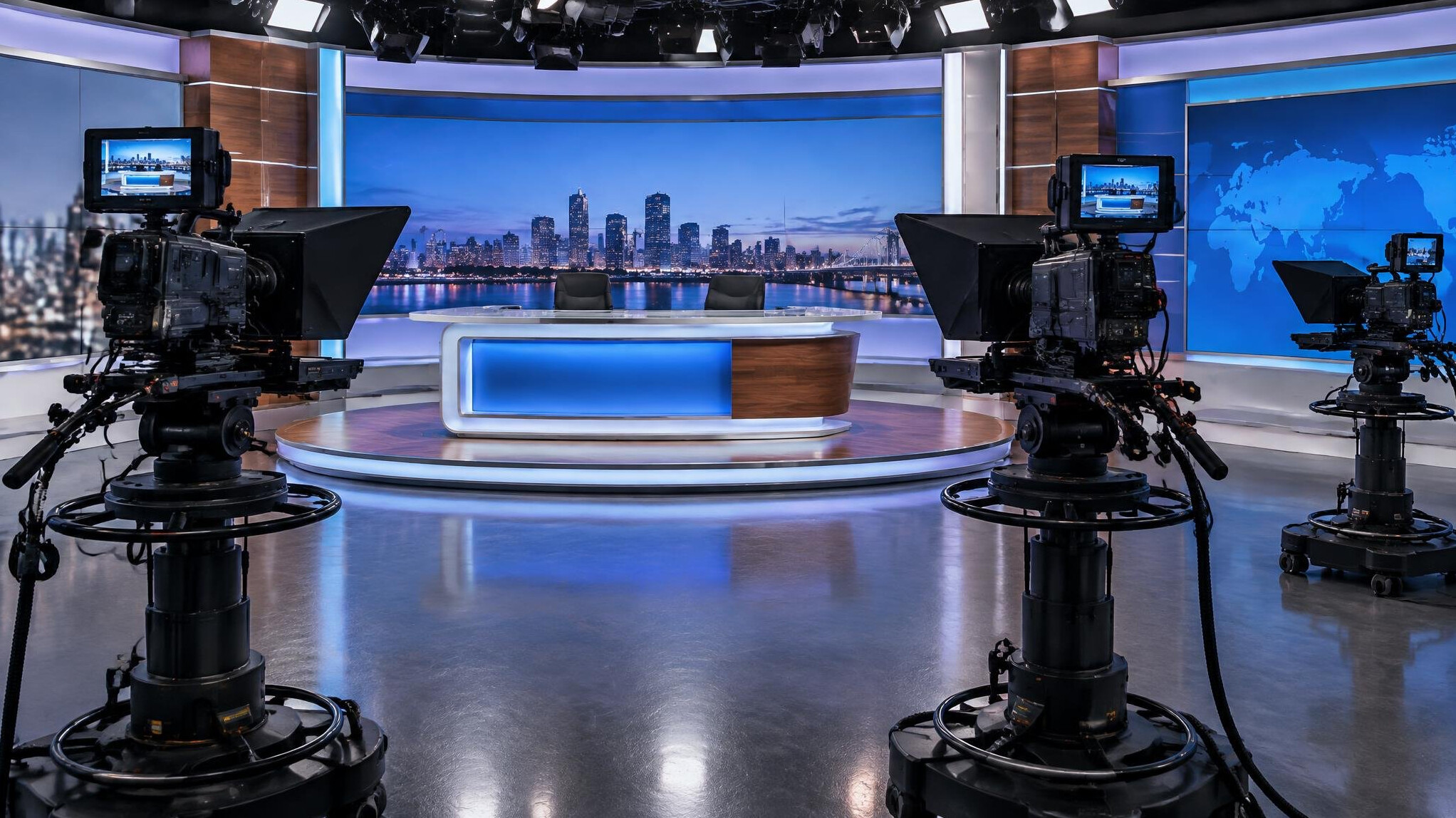 Camera operator rig on a film and television set